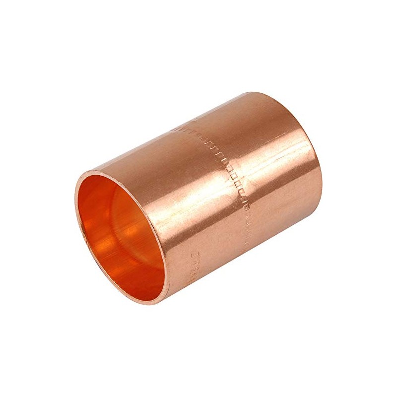 End Feed 22mm Copper Pipe Straight Couplings - Pack of