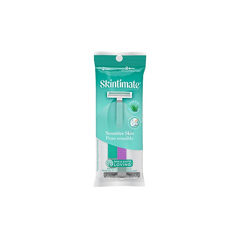 Skintimate Maquinilla de afeitar desechable de doble hoja para mujer,