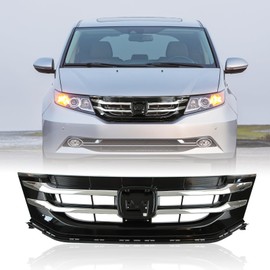 SWSD Front Grill For 2014-2017 Honda Odyssey Gloss Black Chrome 75101TK8A22 75101TK8A21 HO1200220