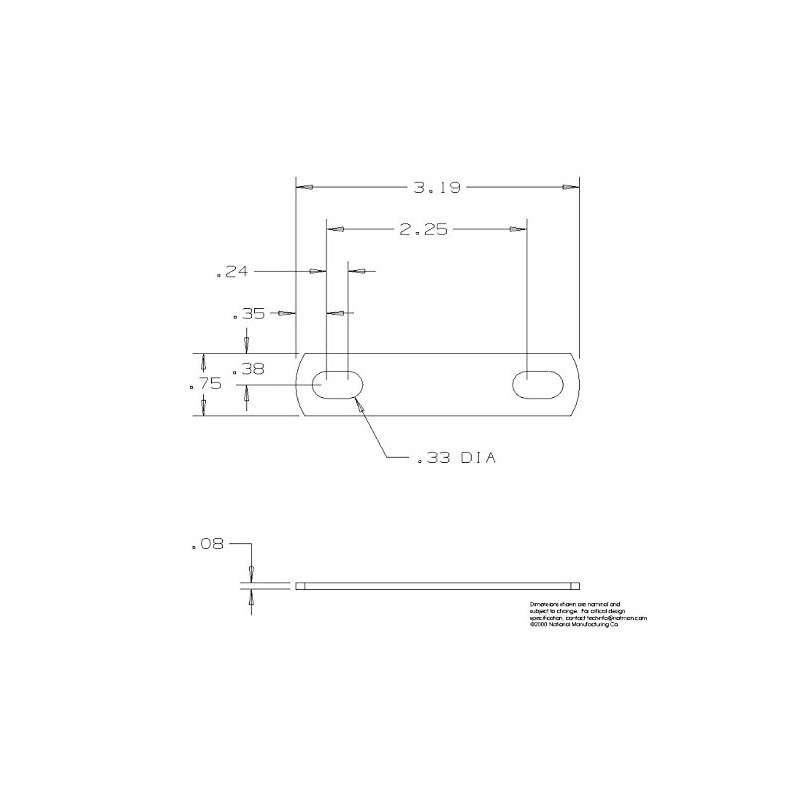 National Hardware N222-323 2191 U Bolt Plates in Zinc, 5/16"