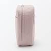 MUJI 84475870 Wrinkle Nylon Wide Open Square Pouch, Pink, Approx.