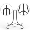 Deolven Iron Plate Stand, 2 Pack 4 Inch Black Metal