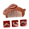 Minkissy 2pcs Natural Sandalwood Hair Comb Fine Tooth Comb for
