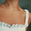 Kyerlyn Simple Sun Necklace Cute Tiny 14k Gold Plated Choker