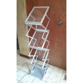Unbranded FOLDABLE LITERATURE Rack Brochure Stand Catalog - Portable 6 Pockets with Bag