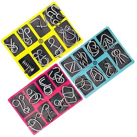 Metal Puzzle Ring 24 Piece Set High-Quality Educational Intellectual Toys IQ Brain Teaser Puzzles for Kids & Adults Unique Gift Durable Nickel Plated Metal Wire Styles China:_8-Piece Set
