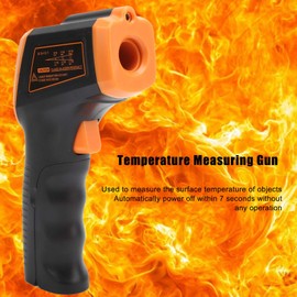 Fafeicy GM320S Infrared Thermometer Temperature Measuring Gun Infrared with LCD Display Industrial Thermometer (-50 600 to 600 ℃) (Orange), Infrared and Laser Thermometer