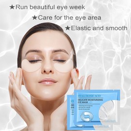 Under Eye Patches, Hyaluronic Acid Eye Mask for Puffy Eyes, Hydrogel Eye Masks Skincare,Hyaluronic Acid Hydrating Eye Mask for Brightens&Reducing Wrinkles,Dark Circles,Eye Bags and Puffiness(5Pcs)