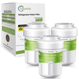 AQUALINK RWF0600A Refrigerator Water Filter, Compatible with GE MWF, MWFINT, MWFA, HDX FMG-1, GSE25GSHECSS, 46-9991, GSH25JSDDSS, GSHS6LGBBHSS, PC75009, GSHS6HGDBCSS, 197D6321P006 3PACK