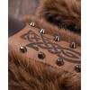 Nordic Viking Barbarian Armor Guards Bracers Medieval Faux Fur Gauntlet