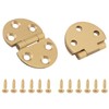 ZZLZX 2PCS Mini 180 Degree Brass Hinge Pure Brass Flap