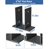6x6 Post Base 2 Pcs,Heavy Duty Detachable Post Bracket with