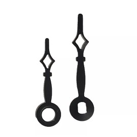 Unbranded New 1-3/8" Diamond Pattern  Black Clock Hands - DIY - Single Set