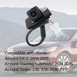 FZJDSD Rear View Backup Camera Fit for Honda Accord EX-L 2014 2015 Touring Submodel 2014 2015 Sedan 2.4L 3.5L 2016 2017 Replace 39530-T2A-A21 39530-T2A-A31 39530-T2A-U110-M2 39530-T2A-U21