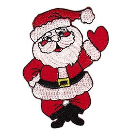 Father Christmas iron-on patch, iron-on patch, iron-on patch, size 5.5 x 7.0 cm