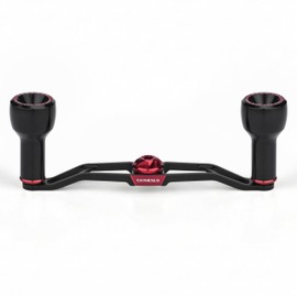 Gomexus Reel Handle Air Lite 120mm 30g Ultra Light Double Handle with Knob Compatible with Shimano Shimano Daiwa Daiwa Thailava Ikitamal SLJ 25 Admira 25 Steel 23 Fire Moon Premium Compatible Bait Reel Custom Parts (Black Red, 7x4 mm for Shimano 100-200)