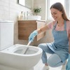 6 Pack Gray Extended Handle Toilet Brush, Bubble Pumice Stone,