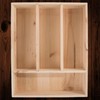 Wooden Unpainted 4 Compartment Cutlery Tray Utensil Sorter Drawer |