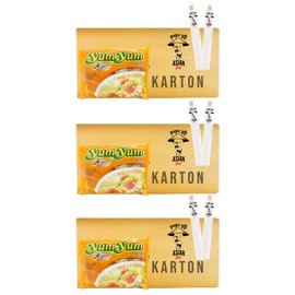 Pack of 90 (90 x 60 g) Yum Yum Pasta Soups Curry Flavour (Papa Vo®)