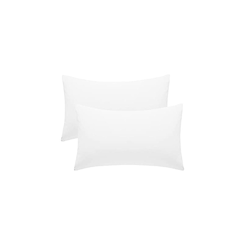 White Pillow Cases 2 Pack Hotel Quality Poly Cotton Pillowcases