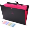 SKYDUE Document Folder A4, Expanding Folder A4 with Compartments, Postal
