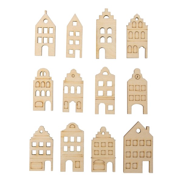 Rayher Nordic Wooden Scattering Parts FSC Mix Credit, Natural, 3.5