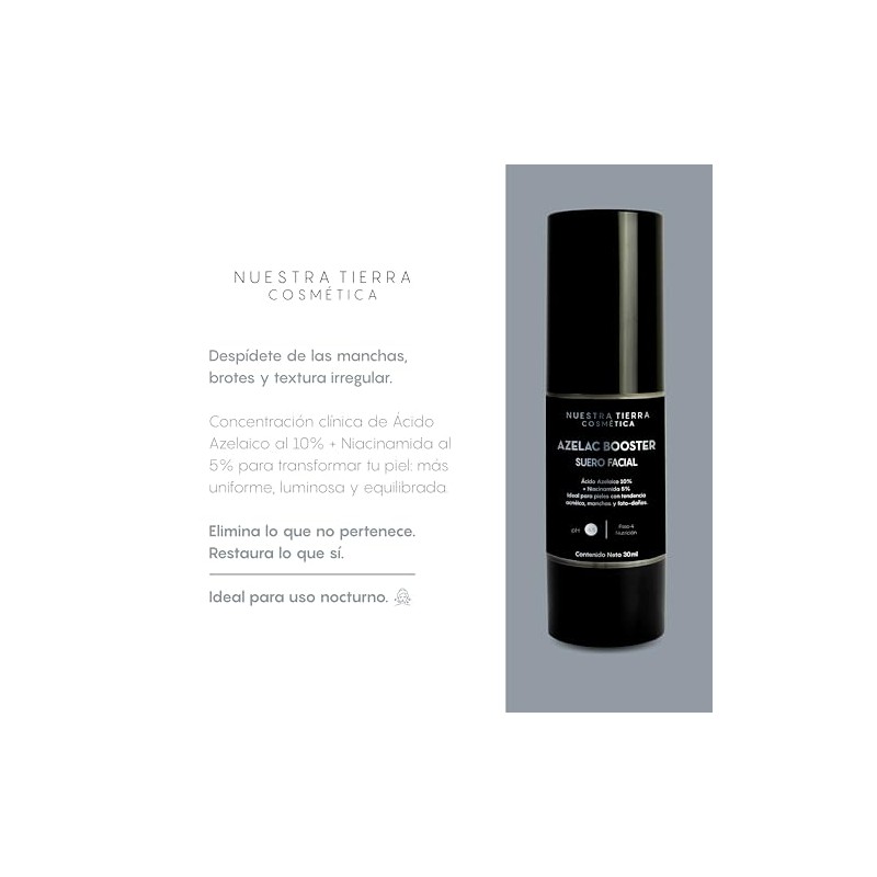 Booster Azelaico 10% + Niacinamina 5% Combate melasma y manchas