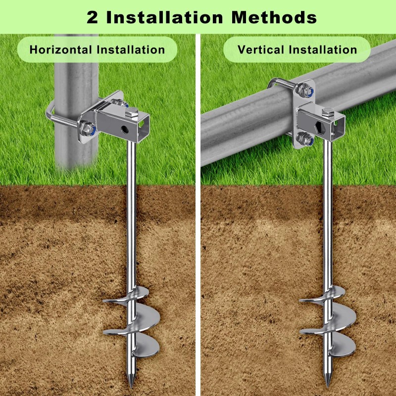 Insaga Multi-Purpose Ground Anchors Screw in, Fully Welded Shed Anchor
