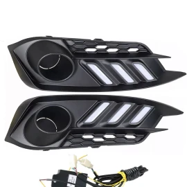 DRL LED Daytime Running light Fog Lamps W/Turn Signal For 2016-2021 Honda Civic