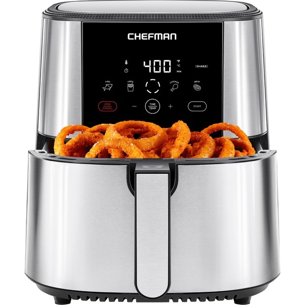Chefman TurboFry® Touch Air Fryer, XL 8-Qt Family Size, One-Touch