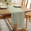 Cream Country House Style Tassels Table Runner, Beige Boho Polyester