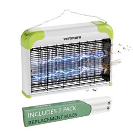 vertmuro 20W Electric Bug Zapper, Indoor Fly Insect Killer with 3000V Grid, UV Light, Mosquito Gnat Zapper w 2 Replacement Bulbs for Home, Kitchen, Restaurant, Garage