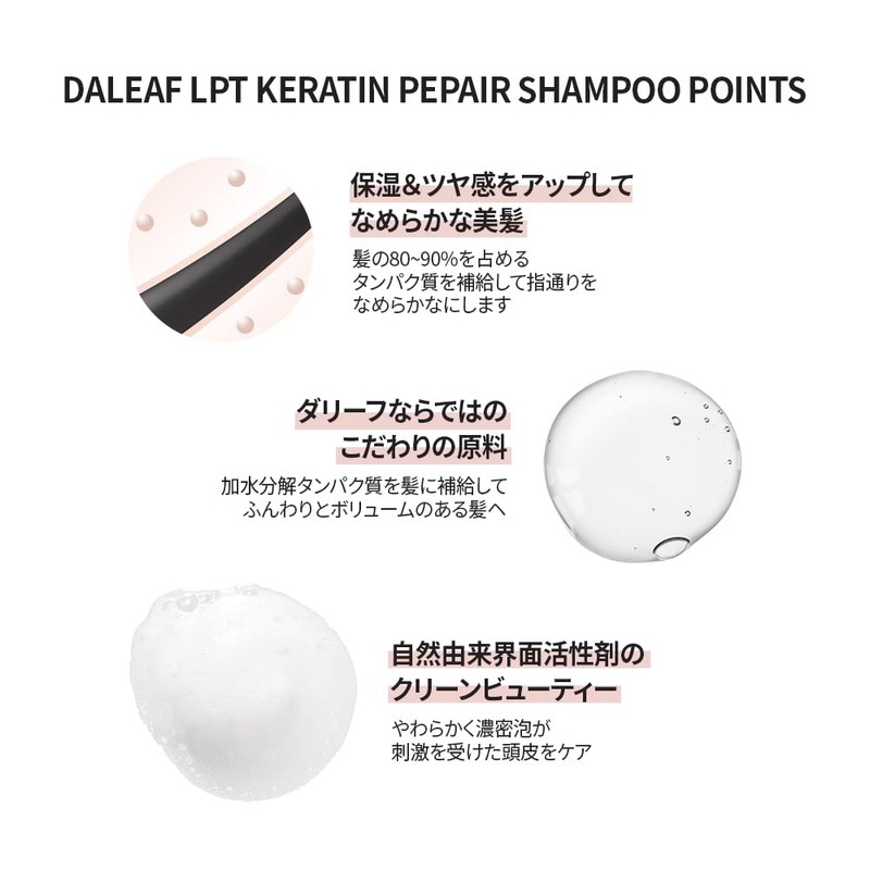 DALEF Keratin Repair LPT Shampoo 16.9 fl oz (500 ml)