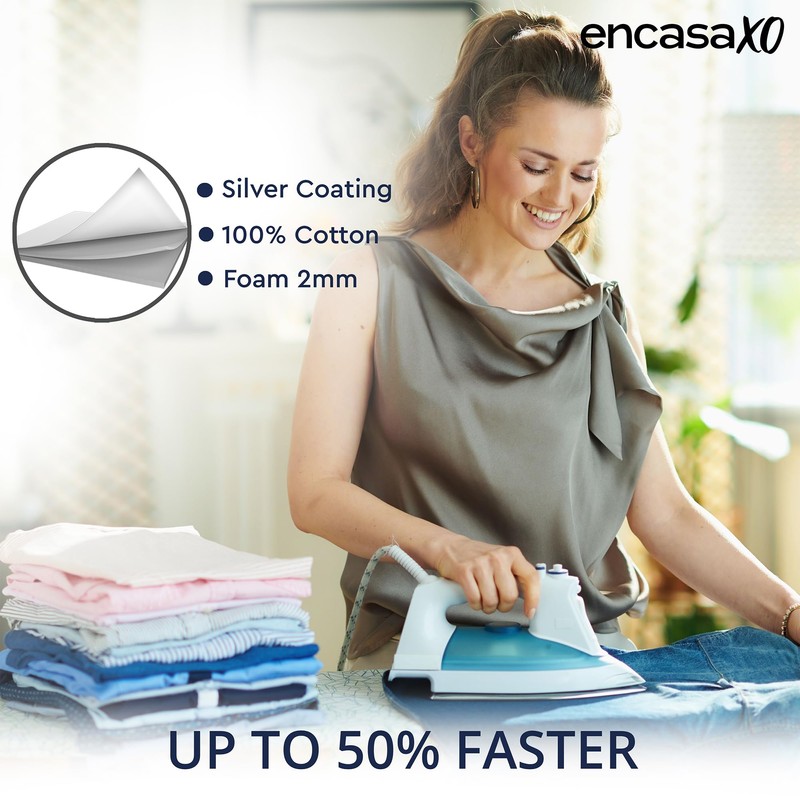 Encasa XO Ironing Board Cover and Pad 54"x15" - Thick