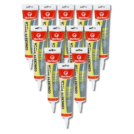 Red Devil 0645 Concrete Repair Patch, Cement Crack Filler, Pre-Mixed, 5.5 Oz. Squeeze Tube, Pack of 12, Gray, 12 Pack, Made in USA