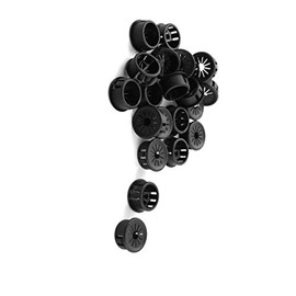 Aexit 20 (transmission) Pcs 22mm Insulation Black Plastic Cable Pipe Snap (90ry347qf164) Bushing Harness