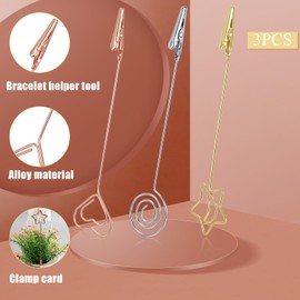 5PCS Clips for Joints, Multi-Functional Picture Card Holders for Tables, Bracelet Necklace Jewelry Helper Tool (Clips)