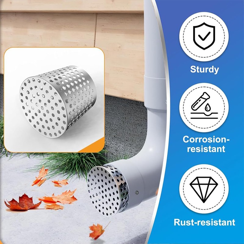 Gutter Leaf Protection Stainless Steel, Pack of 2 Rain Gutters