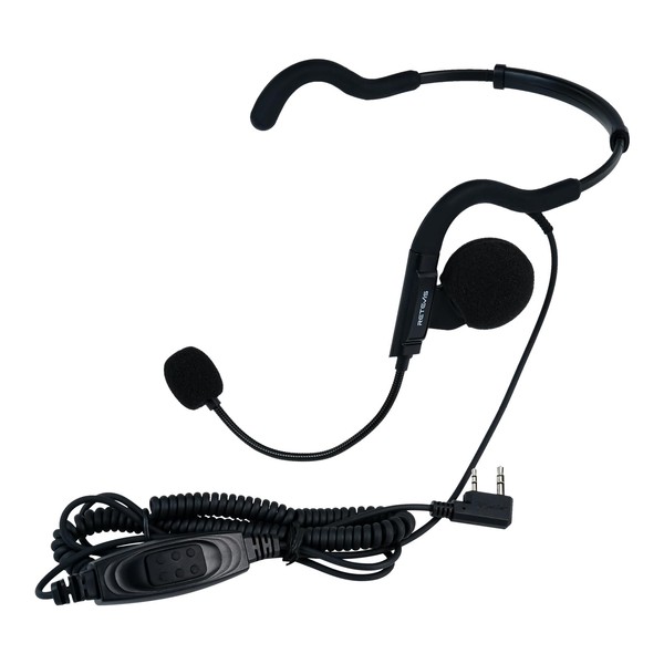 Retevis Walkie Talkie Headset, Behind Head Earpiece, Adjustable Headphone with