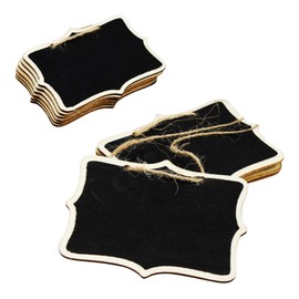 Septe 12 Pack Black Small Food Labels for Party Buffet,Mini Chalkboard Signs,Mini Chalkboard Tags with String