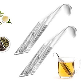 Difusor De Té De Acero Inoxidable, infusor de té, filtro de tubo de té, Filtro de té de malla extra fina para té suelto, rosa, café, especias (2 unidades)