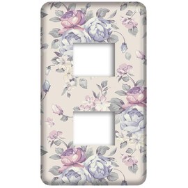 Panasonic [Full Color (Modern) Plate] [WN6002W for 2 Covers] Outlet Switch Cover Plate Floral Flower (Elegant Pattern) No. 11