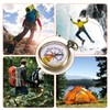 Brass Navigation Compass, Waterproof Shockproof, Hiking and Camping Survival Tool