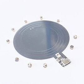 Taidacent Wireless Led Uplights and Coil Inductive PCB Charger Pad Wireless LEDs Lights Lamp Magnetic Levitating Floating Charging Station Type C 5V (Inductive PCB with 10PCS Mixed 4.3mm LEDs)