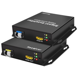 LornCeng HDMI Extender Over Fiber Up to 20KM, 1080P@60Hz Support Digital TV Converter Box, HDMI Booster, Plug-&-Play, Zero Latency