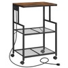 MAHANCRIS Mobile Printer Stand, 3-Tier Industrial Printer Cart with Power