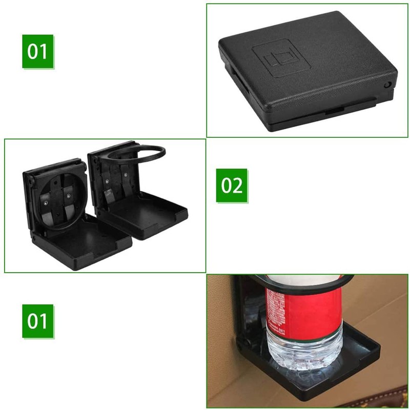 2PCS Car Drink Holder Cup Holder Foldable Water Bottle Cup