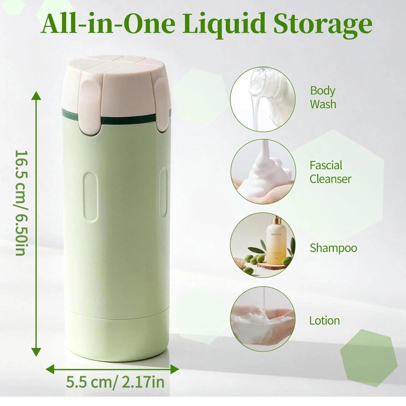 Leak Proof Travel Bottles 4 Pack 30ML, Refillable Toiletry Containers