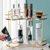 Seoneiro 2 Tier Corner Bathroom Counter Organizer, Cosmetic Skincare Organizer,