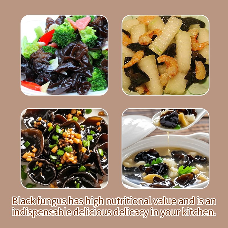 MEIMIDUO Dried Black Fungus Woodear Mushrooms, Premium All Natural Vegan